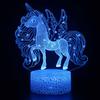 Luz Nocturna 3D Serie Unicornio Más Vendida en Amazon Transfronterizo Control Remoto Táctil Lámpara de Mesa Colorida Lámpara de Regalo Creativa
