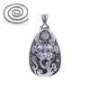 Pingente de seda de prata 999 estilo antigo desgastado masculino de prata esterlina feito à mão pingente protetor personalizado de nicho masculino e feminino