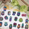 50 pegatinas de graffiti de control de juegos temáticas de dibujos animados, creativas, de colores neón y personalizadas para botellas de agua, patinetas y maletas - Pegatinas impermeables de PVC