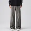 Roupas Masculinas Fengshe / Jeans masculino retrô americano, calça larga reta de perna larga, calça comprida estilo vibe high street para homens