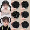 Diademas elásticas negras para niños, suaves con el cabello, alta elasticidad, sujetadores de pelo duraderos, accesorios para el cabello