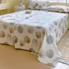 Sábana de Cama de Tela Gruesa de Algodón Puro Engrosado, Pieza Única, Adecuada para Todas las Estaciones, Funda Nórdica de Lino 100% Algodón, Juego de Sábanas Ajustables para Dormitorio Individual, Juego de Tres Piezas