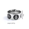 Anillos de Acero Inoxidable Europeos y Americanos para Hombres y Mujeres con Motivo de Santa Cruz y Exorcista