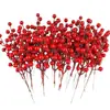 Fruta Roja Fruta de la Fortuna Adorno de Decoración de Año Nuevo Cubo de la Suerte Hoja de Ginkgo Dorada Fruta de la Prosperidad Flor de Nochevieja Flor Artificial