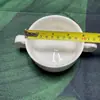 Taza de Sopa de Doble Asa Blanca Pura Estilo Occidental Creativo Simple Taza para Sopa Tazón para Sopa Horneado Cerámica Vajilla Tazón para Gachas de Desayuno Tazón para Postre