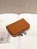 Piel de Vacuno de Primera Capa Cremallera Acordeón Tarjetero Cuero Genuino Togo Bolsa para Identificación Tarjetero Bolsa Portátil para Cosméticos