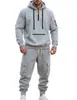 Traje Deportivo Casual de Moda para Hombre 2025 Bolsillos Múltiples Cárdigan Medio Sudadera