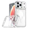 Adecuado para funda de teléfono magnética de acrílico transparente para iPhone 18 Pro Max, protector de lente metálico para Apple 17