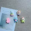 Nuevos accesorios de resina de león 3D de dibujos animados para proyectos de bricolaje: pegamento en crema, pinzas para el flequillo, llaveros y fundas para teléfono para zuecos