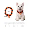 Collar de bola de pelo de Halloween transfronterizo para mascotas, gato, perro, accesorios con cara de calabaza, collar, cuerda elástica, bufanda para gato