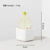 Árvore de Natal Esmaltada Zibo Planta em Vaso Decoração Criativa de Mesa para Escritório Presente de Natal Artesanato em Vidro Atacado
