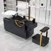 Cama para Lavar el Cabello de Salón de Peluquería Estilo Celebridad de Internet Semi-Reclinable Lavabo Profundo Cama para Lavar el Cabello Salón de Peluquería Cama para Enjuagar Cama para Cuidado y Crecimiento del Cabello
