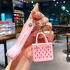 Nuevo Bolso de Playa EVA con Agujeros Transfronterizo Llavero Moda Europea y Americana Cesta para la Orilla del Mar Colgante de Bolso de Silicona PVC