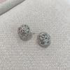 Aretes de aguja de plata 925 retro elegantes tejidos estilo nido de pájaro Europeo y Americano personalidad exagerada diseño de lana aretes para mujer