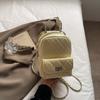Moda Trendy Verano 2025 Bolso de Mano Pequeño Texturizado Estilo Chanel Mochila Diaria con Cadena Acolchada