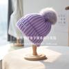 Gorro de lana de punto con etiquetado de estilo extranjero para todo tipo de prendas, gorro de lana de zorro para mujer, para otoño e invierno, gorro de punto con protección auditiva a prueba de frío, gorro holgado para el frío.