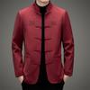 Chaqueta de Hombre Manzbo Vintage con Forro de Lana Ropa de Invierno Nueva Para Mediana Edad y Mayores Casual Botones Engrosada Estilo Chino Clip