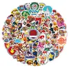 100 pegatinas lindas de dibujos animados del equipo Wangwang decoración de cuenta manual cuaderno casco patinete pegatinas impermeables venta al por mayor