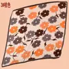 Nuevo otoño e invierno Joker estampado de girasol plisado 90 algodón y lino toalla cuadrada al por mayor bufanda para mujer al por mayor de comercio exterior