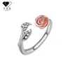 Anillo Creativo de Rosa Kaman its Amazon Generoso Simple Temperamento Versátil Anillo para Apilar en el Dedo Regalo del Día de la Madre