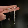 Cross-border Jewelry High-end Bow Tassel Brincos Feminino Brilhante Diamante Pequeno Brincos de Orelha Elegante Moda Joia de Orelha