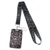 Set de Tarjetas con Cordón para Teléfono Móvil de Dalia Calavera Etiqueta para Tarjeta de Autobús Tarjeta de Estudiante Funda Protectora Dura Anti-pérdida Anti-caída
