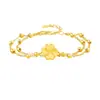 Pulsera de Corazón y Trébol de Cuatro Hojas para Mujer, Diseño de Nicho Ins, Joyería de Amistad de Doble Capa de Lujo Ligero, Regalo de Cumpleaños para Novia