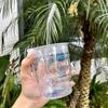 Vaso de Popote de Colores para Niñas, Vaso de Bambú, Vaso de Vidrio con Rayas de Lunares, Vaso para Beber de Estudiante Japonés, Vaso de Colores para Atraer la Atención