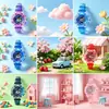 Reloj infantil de dibujos animados electrónico luminoso lindo Labubu para niña de muñeca estudiante de primaria digital con manecillas de cuarzo