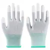 Luvas de trabalho finas de nylon respirável com revestimento de PU, resistentes ao desgaste, antiderrapantes, com palmas revestidas de borracha para proteção do trabalhador, atacado