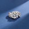 Anillo de Lujo para Mujer con Diamante Grande en Forma de Huevo de Paloma Cielo Estrellado de Princesa, Zirconia Cúbica 5A de Alto Carbono, Gema Simulada de 5 Quilates, Venta al por Mayor