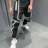Calça Jogger Reflexiva Masculina Europeia e Americana da Amazon Hip-Hop Luminosa Tendência Corrida Esportes Fluorescente Calça Longa