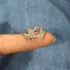 Anillo de Estrella Pentagrama de Zirconia con Incrustaciones de Cobre para Mujer, Anillo Abierto Ajustable, Estilo de Celebridad de Internet de Nicho de Moda, Anillo Elegante y Único para el Dedo Índice