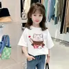 Ropa Infantil Nuevo Estilo Camiseta de Manga Corta para Niños Verano 2026 Camisa Fina de Algodón de Media Manga para Niñas Cuello Redondo Top Casual