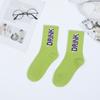 Calcetines de tubo transpirables con letras absorbentes de sudor para primavera y verano para mujer, calcetines de moda, fabricantes al por mayor