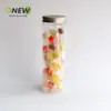 Botella de plástico transparente de 660 ml frasco para regalo frasco sellado grado alimenticio para comida de mascotas frasco de plástico para frutos secos caja de plástico redonda