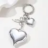 Venta Caliente Transfronteriza Dulce y Fresco Exquisito Moda Acrílico Lazo Forma de Corazón Estrella de Cinco Puntas Llavero Colgante para Mochila de Estudiante