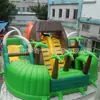 Fabricantes de castelo inflável de dinossauro fornecem equipamentos de diversão para crianças castelo inflável travesso combinação de trampolim e escorrega personalização