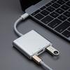 Estación de acoplamiento tres en uno tipo C a HDMI 4K HD adaptador para proyector de computadora hub de expansión