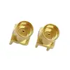 Asiento de auricular de placa de circuito impreso recto chapado en oro de latón comunicación 50 euro Conector coaxial RF MMCX-KE