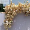 Orquídea Llama de Champaña Pura Arreglo Floral de Boda Flor de Boda Decoración Arreglo Flores del Pasillo Flores Fondo Bienvenida Flores Artificiales