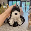 Nuevo Vestido Creativo de Felpa con Lentejuelas Muñeca West Highland Llavero para Coche Lindo Perro Muñeco Colgante para Bolso Mujeres