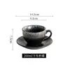 Taza de Café de Gres Retro Japonesa con Platillo Taza para Cappuccino Espresso Latte Italiana Taza de Café Elegante para Arte Latte