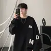 Sudadera Pesada con Cuello Redondo Estampada para Hombre Otoño 2026 Nueva Llegada Top para Chicos Sin Gorro Sensación de Alta Gama Chaqueta para Adolescente