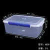 Caja de Almacenamiento con Tapa abatible, Caja de Conservación de Plástico Semiabierta, Caja de Exhibición para Supermercado, Caja Selladora de Alimentos para Refrigerador, Uso Doméstico
