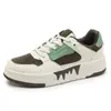 Zapatos para Hombre para Todas las Estaciones, Nuevos de Moda Versátiles con Suela Gruesa para Estudiantes de Corte Bajo, Zapatos de Cordones de Cuero para Hombre, Deportivos y de Ocio de Moda