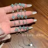 Venta al por mayor del fabricante Xiaohongshu Pulsera de Jade de Trébol de Cuatro Hojas Azul Natural Raro con Incrustaciones de Plata S925, Alto Valor Estético