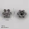 Botones de Flor con Pedrería, Botones Metálicos de Alto Gama con Diseño Hueco Multicapa, Accesorios y Complementos para Abrigos y Trajes