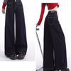 Nuevos Jeans Anchos Retro Sueltos para Mujer 2025, Primavera y Otoño, Petites de Cintura Alta Pierna Recta con Caída Acampanados de Largo Hasta el Suelo