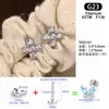 Taco Cuadrado Compacto de Aleación de Titanio G23 de 1.2 mm de Espesor con Rosca Interna, Pendiente Sencillo para Hélice de Oreja
